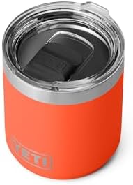 YETI Rambler Lowball  Vacuum Insulated Stainless Steel Stackable Lowball with MagSlider Lid  Stainless Steel  10 oz  296 ml 