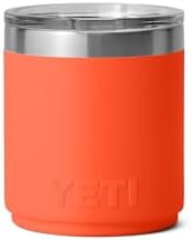 YETI Rambler Lowball  Vacuum Insulated Stainless Steel Stackable Lowball with MagSlider Lid  Stainless Steel  10 oz  296 ml 