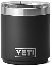 YETI Rambler Lowball  Vacuum Insulated Stainless Steel Stackable Lowball with MagSlider Lid  Stainless Steel  10 oz  296 ml 