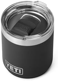 YETI Rambler Lowball  Vacuum Insulated Stainless Steel Stackable Lowball with MagSlider Lid  Stainless Steel  10 oz  296 ml 