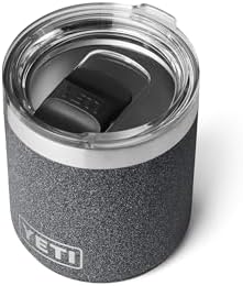YETI Rambler Lowball  Vacuum Insulated Stainless Steel Stackable Lowball with MagSlider Lid  Stainless Steel  10 oz  296 ml 