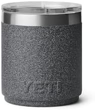 YETI Rambler Lowball  Vacuum Insulated Stainless Steel Stackable Lowball with MagSlider Lid  Stainless Steel  10 oz  296 ml 