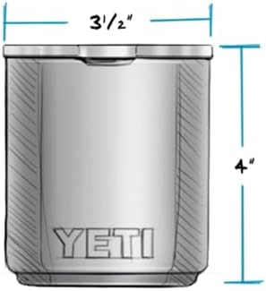 YETI Rambler Lowball  Vacuum Insulated Stainless Steel Stackable Lowball with MagSlider Lid  Stainless Steel  10 oz  296 ml 