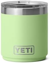 YETI Rambler Lowball  Vacuum Insulated Stainless Steel Stackable Lowball with MagSlider Lid  Stainless Steel  10 oz  296 ml 