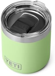 YETI Rambler Lowball  Vacuum Insulated Stainless Steel Stackable Lowball with MagSlider Lid  Stainless Steel  10 oz  296 ml 