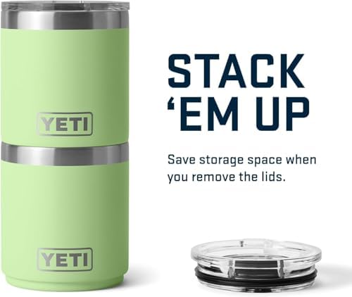 YETI Rambler Lowball  Vacuum Insulated Stainless Steel Stackable Lowball with MagSlider Lid  Stainless Steel  10 oz  296 ml 
