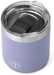 YETI Rambler Lowball  Vacuum Insulated Stainless Steel Stackable Lowball with MagSlider Lid  Stainless Steel  10 oz  296 ml 