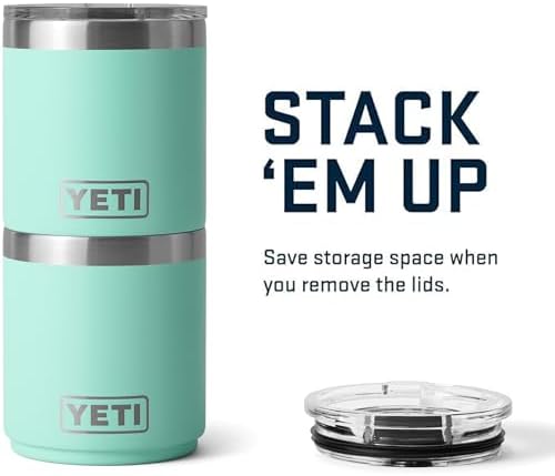 YETI Rambler Lowball  Vacuum Insulated Stainless Steel Stackable Lowball with MagSlider Lid  Stainless Steel  10 oz  296 ml 