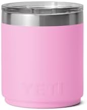 YETI Rambler Lowball  Vacuum Insulated Stainless Steel Stackable Lowball with MagSlider Lid  Stainless Steel  10 oz  296 ml 