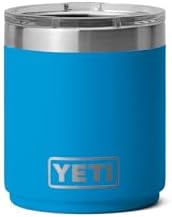 YETI Rambler Lowball  Vacuum Insulated Stainless Steel Stackable Lowball with MagSlider Lid  Stainless Steel  10 oz  296 ml 