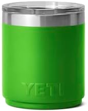YETI Rambler Lowball  Vacuum Insulated Stainless Steel Stackable Lowball with MagSlider Lid  Stainless Steel  10 oz  296 ml 