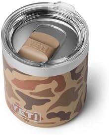 YETI Rambler Lowball  Vacuum Insulated Stainless Steel Stackable Lowball with MagSlider Lid  Stainless Steel  10 oz  296 ml 