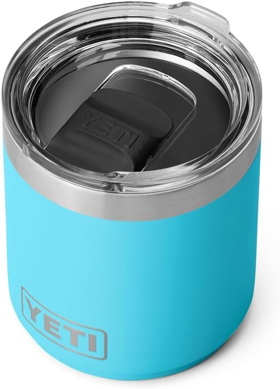 YETI Rambler Lowball  Vacuum Insulated Stainless Steel Stackable Lowball with MagSlider Lid  Stainless Steel  10 oz  296 ml 