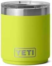 YETI Rambler Lowball  Vacuum Insulated Stainless Steel Stackable Lowball with MagSlider Lid  Stainless Steel  10 oz  296 ml 
