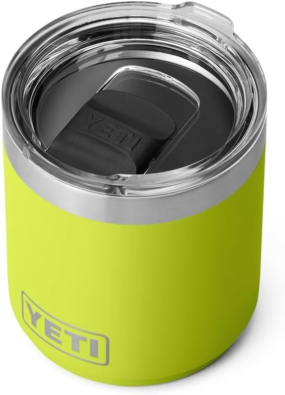 YETI Rambler Lowball  Vacuum Insulated Stainless Steel Stackable Lowball with MagSlider Lid  Stainless Steel  10 oz  296 ml 