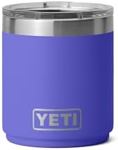 YETI Rambler Lowball  Vacuum Insulated Stainless Steel Stackable Lowball with MagSlider Lid  Stainless Steel  10 oz  296 ml 