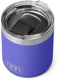 YETI Rambler Lowball  Vacuum Insulated Stainless Steel Stackable Lowball with MagSlider Lid  Stainless Steel  10 oz  296 ml 