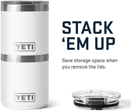 YETI Rambler Lowball  Vacuum Insulated Stainless Steel Stackable Lowball with MagSlider Lid  Stainless Steel  10 oz  296 ml 