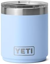 YETI Rambler Lowball  Vacuum Insulated Stainless Steel Stackable Lowball with MagSlider Lid  Stainless Steel  10 oz  296 ml 