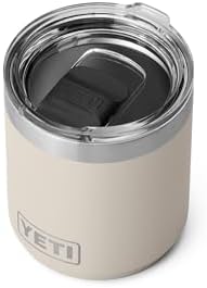 YETI Rambler Lowball  Vacuum Insulated Stainless Steel Stackable Lowball with MagSlider Lid  Stainless Steel  10 oz  296 ml 