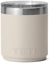 YETI Rambler Lowball  Vacuum Insulated Stainless Steel Stackable Lowball with MagSlider Lid  Stainless Steel  10 oz  296 ml 