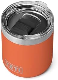 YETI Rambler Lowball  Vacuum Insulated Stainless Steel Stackable Lowball with MagSlider Lid  Stainless Steel  10 oz  296 ml 