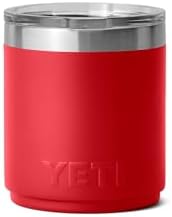 YETI Rambler Lowball  Vacuum Insulated Stainless Steel Stackable Lowball with MagSlider Lid  Stainless Steel  10 oz  296 ml 