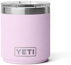 YETI Rambler Lowball  Vacuum Insulated Stainless Steel Stackable Lowball with MagSlider Lid  Stainless Steel  10 oz  296 ml 