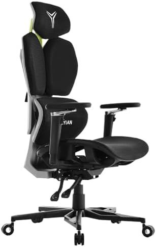 YEYIAN Ergonomic Gaming Chair  Lumbar Support  Adjustable Seat Height  Adjustable Armrests  YAR GAOME M1