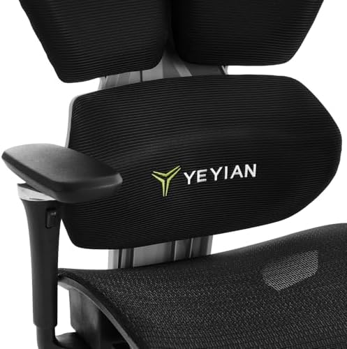 YEYIAN Ergonomic Gaming Chair  Lumbar Support  Adjustable Seat Height  Adjustable Armrests  YAR GAOME M1