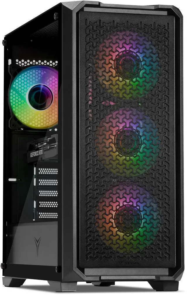 YEYIAN Gaming Desktop PC Vault Intel Core i7 14700F 32GB DDR5 1TB PCIe SSD GeForce RTX 5060 Windows 11 Home    YPI VA47F0C 5601N