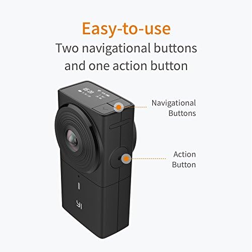YI 360 VR Dual Lens 5 7K HI Resolution Panoramic Camera With Electronic Image Stabilization  4K In Camera Stitching