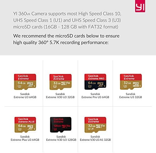YI 360 VR Dual Lens 5 7K HI Resolution Panoramic Camera With Electronic Image Stabilization  4K In Camera Stitching