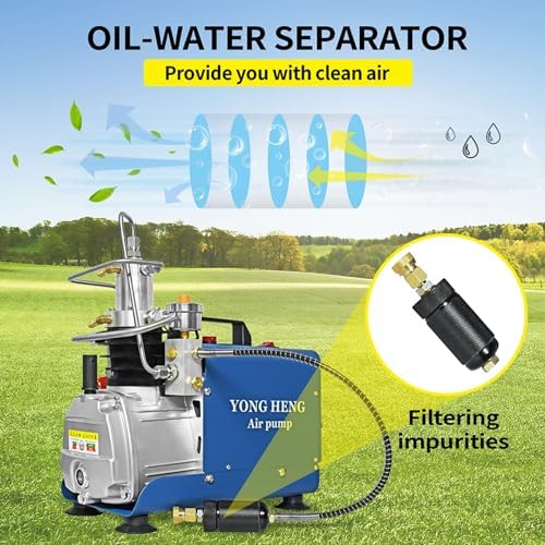 YONGHENG 4500Psi Pcp Air Compressor Digital Control System High Pressure Air Compressor Pump for Air Gun Scuba Rifle Perfect for Filling Air Rifle Filling