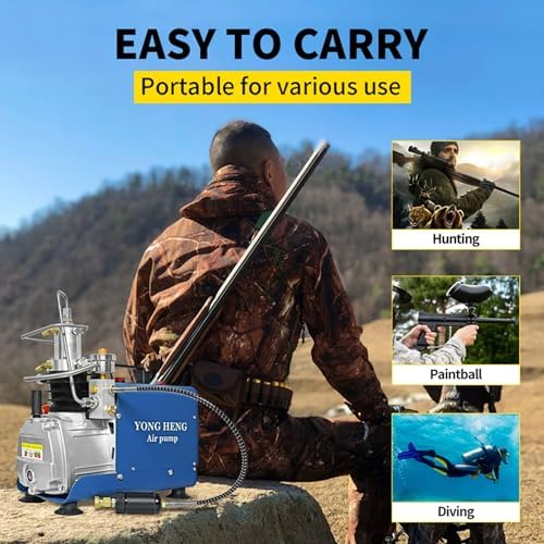 YONGHENG 4500Psi Pcp Air Compressor Digital Control System High Pressure Air Compressor Pump for Air Gun Scuba Rifle Perfect for Filling Air Rifle Filling