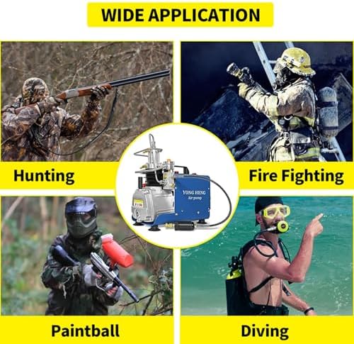YONGHENG 4500Psi Pcp Air Compressor Digital Control System High Pressure Air Compressor Pump for Air Gun Scuba Rifle Perfect for Filling Air Rifle Filling
