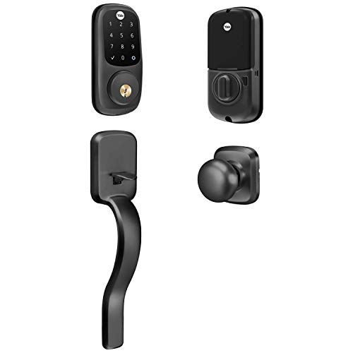 Yale Assure Lock Touchscreen with Ridgefield Handleset in Black