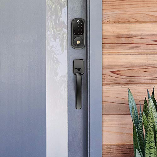 Yale Assure Lock Touchscreen with Ridgefield Handleset in Black