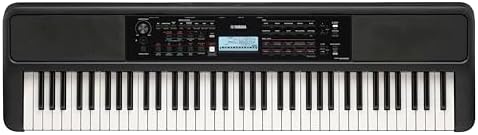 Yamaha 61 Touch Sensitive Keys Portable Keyboard for Beginners with Music Rest  Power Adapter PSR E383