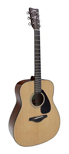 Yamaha 6 String Beginner Solid Spruce Top Traditional Western Dreadnought Acoustic Guitar With Rosewood FIngerboard  Natural Finish  Right   FG800J NT 