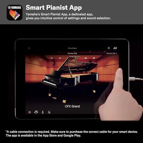 Yamaha Arius Series 88 Key Weighted Action Upright Digital Piano for Beginner and Intermediate Players  Dynamic Response  Grand Piano Sound  3 pedal Unit  Bench Included  Rosewood YDP105R