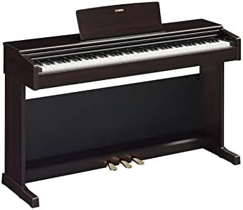 Yamaha Arius Series 88 Key Weighted Action Upright Digital Piano for Beginner and Intermediate Players  Dynamic Response  Grand Piano Sound  3 pedal Unit  Bench Included  Rosewood YDP105R