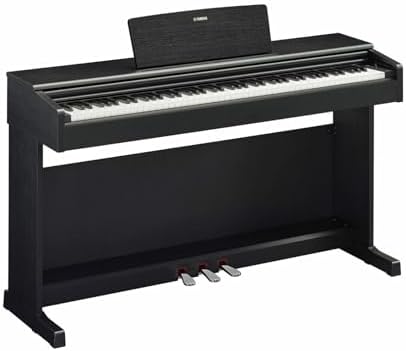 Yamaha Arius Series 88 Key Weighted Action Upright Digital Piano for Beginner and Intermediate Players  Dynamic Response  Grand Piano Sound  3 pedal Unit  Bench Included  Rosewood YDP105R