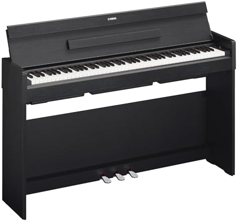 Yamaha Arius Series 88 Key Weighted Action Upright Digital Piano for Beginner and Intermediate Players  Dynamic Response  Grand Piano Sound  3 pedal Unit  Bench Included  Rosewood YDP105R