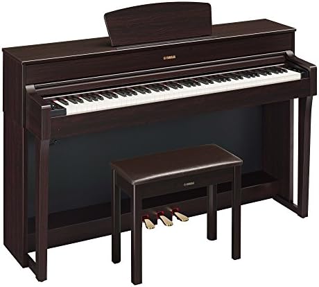 Yamaha Arius Series 88 Key Weighted Action Upright Digital Piano for Beginner and Intermediate Players  Dynamic Response  Grand Piano Sound  3 pedal Unit  Bench Included  Rosewood YDP105R