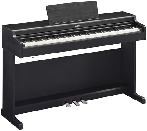 Yamaha Arius Series 88 Key Weighted Action Upright Digital Piano for Beginner and Intermediate Players  Dynamic Response  Grand Piano Sound  3 pedal Unit  Bench Included  Rosewood YDP105R