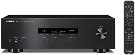 Yamaha Audio 2021 Yamaha R S202 Stereo Receiver with Built In Bluetooth Connectivity  Up to 100W Per Channel at 8 Ohms  4 x RCA In  1 x RCA Out  Front Panel 1/4 Headphone Output  Black   Renewed