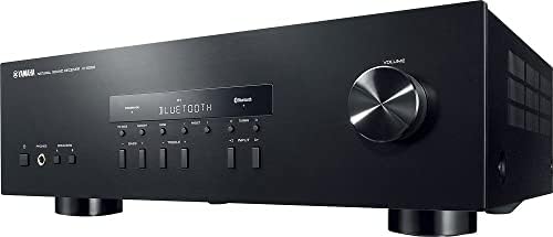 Yamaha Audio 2021 Yamaha R S202 Stereo Receiver with Built In Bluetooth Connectivity  Up to 100W Per Channel at 8 Ohms  4 x RCA In  1 x RCA Out  Front Panel 1/4 Headphone Output  Black   Renewed