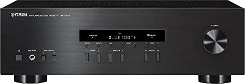 Yamaha Audio 2021 Yamaha R S202 Stereo Receiver with Built In Bluetooth Connectivity  Up to 100W Per Channel at 8 Ohms  4 x RCA In  1 x RCA Out  Front Panel 1/4 Headphone Output  Black   Renewed