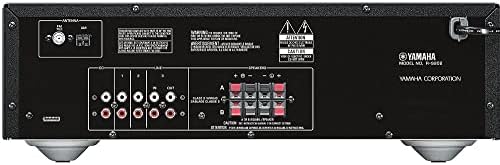 Yamaha Audio 2021 Yamaha R S202 Stereo Receiver with Built In Bluetooth Connectivity  Up to 100W Per Channel at 8 Ohms  4 x RCA In  1 x RCA Out  Front Panel 1/4 Headphone Output  Black   Renewed